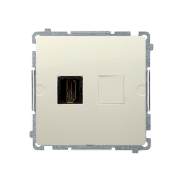 Gniazdo HDMI pojedyncze beżowy Basic Kontakt-Simon BMGHDMI.01/12 Gniazdo HDMI pojedyncze beżowy Basic Kontakt-Simon BMGHDMI.01/12