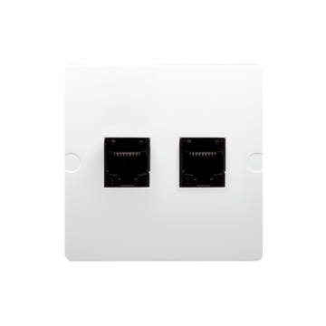 Gniazdo komputerowe RJ45 kat. 5e + telefoniczne RJ11 biały Basic Kontakt-Simon BMF5T.02/11 Gniazdo komputerowe RJ45 kat. 5e + telefoniczne RJ11 biały Basic Kontakt-Simon BMF5T.02/11