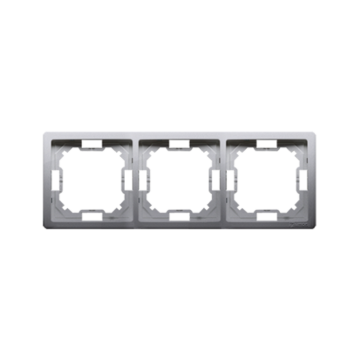 Ramka 3-krotna inox, metalizowany Basic Standard Kontakt-Simon BMR3/21