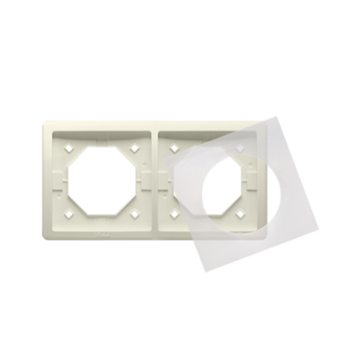 Ramka 2-krotna IP44 beżowy IP44 Basic Standard Kontakt Simon BMR2B/12
