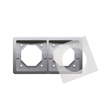 Ramka 2-krotna IP44 inox, metalizowany IP44 Basic Standard Kontakt Simon BMR2B/21 Ramka 2-krotna IP44 inox, metalizowany IP44 Basic Standard Kontakt Simon BMR2B/21