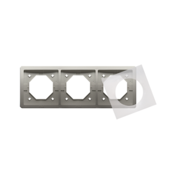 Ramka 3-krotna IP44 satynowy, metalizowany IP44 Basic Standard Kontakt Simon BMR3B/29