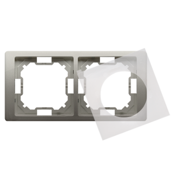 Ramka 2-krotna IP44 satynowy, metalizowany IP44 Basic Neos Kontakt Simon BMRC2B/29