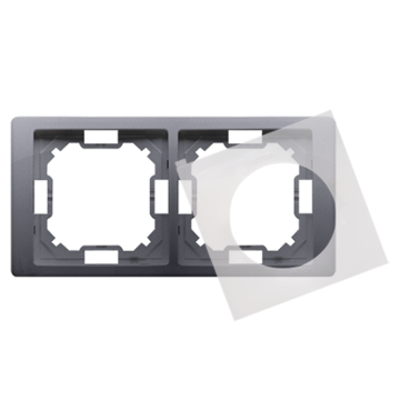 Ramka 2-krotna IP44 srebrny mat, metalizowany IP44 Basic Neos Kontakt Simon BMRC2B/43 Ramka 2-krotna IP44 srebrny mat, metalizowany IP44 Basic Neos Kontakt Simon BMRC2B/43