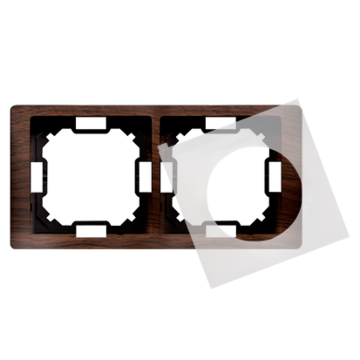 Ramka 2-krotna IP44 dębowy, hydrografika IP44 Basic Neos Kontakt Simon BMRC2B/051