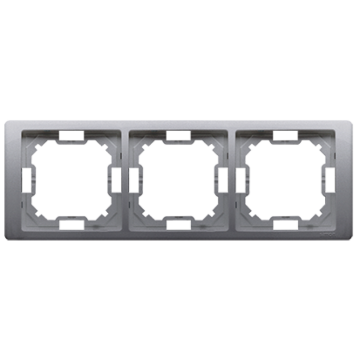 Ramka 3-krotna inox, metalizowany Basic Neos Kontakt-Simon BMRC3/21