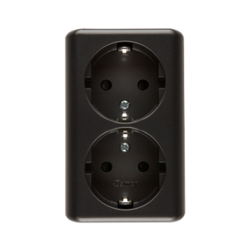 Gniazdo elektryczne podwójne SCHUKO antracyt Simon54 Kontakt-Simon EGSZ2NZ/48