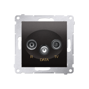 Gniazdo antenowe RTV-DATA antracyt, metalizowany Simon54 Kontakt-Simon DAD.01/48
