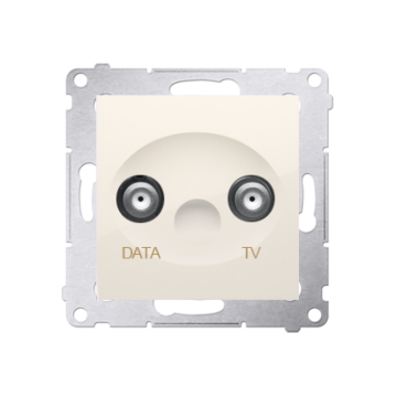 Gniazdo antenowe TV-DATA kremowy Simon54 Kontakt-Simon DAD1.01/41
