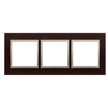 Ramka 3-krotna drewniana złote wenge Simon54 Nature Kontakt-Simon DRN3/85