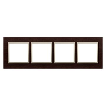 Ramka 4-krotna drewniana złote wenge Simon54 Nature Kontakt-Simon DRN4/85