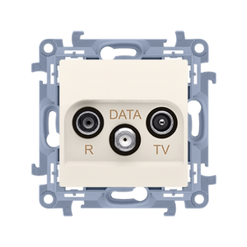 Gniazdo antenowe RTV-DATA kremowy Simon10 Kontakt-Simon CAD.01/41