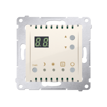 Regulator temperatury z wyświetlaczem i czujnikiem kremowy Simon54 Kontakt-Simon DTRNW.01/41
