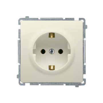 Gniazdo elektryczne pojedyncze SCHUKO beżowy Basic Kontakt-Simon BMGSZ1Z.01/12