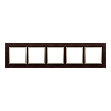 Ramka 5-krotna drewniana złote wenge Simon54 Nature Kontakt-Simon DRN5/85