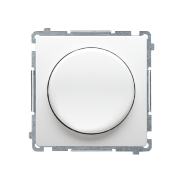 Ściemniacz do LED obrotowo-przyciskowy jednobiegunowy biały Basic Kontakt-Simon BMS9L.01/11 Ściemniacz do LED obrotowo-przyciskowy jednobiegunowy biały Basic Kontakt-Simon BMS9L.01/11