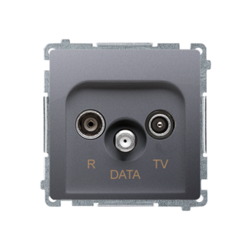 Gniazdo antenowe RTV-DATA inox, metalizowany Basic Kontakt-Simon BMAD.01/21 Gniazdo antenowe RTV-DATA inox, metalizowany Basic Kontakt-Simon BMAD.01/21