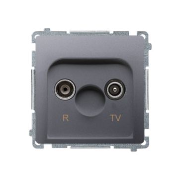 Gniazdo antenowe RTV przelotowe inox, metalizowany Basic Kontakt-Simon BMZAP10/1.01/21 Gniazdo antenowe RTV przelotowe inox, metalizowany Basic Kontakt-Simon BMZAP10/1.01/21