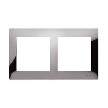 Ramka 2-krotna metalowa ciemna stal, metal Simon54 Premium Kontakt-Simon DR2/67