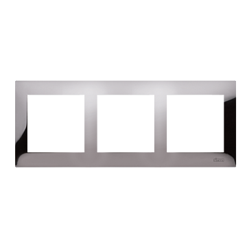 Ramka 3-krotna metalowa ciemna stal, metal Simon54 Premium Kontakt-Simon DR3/67