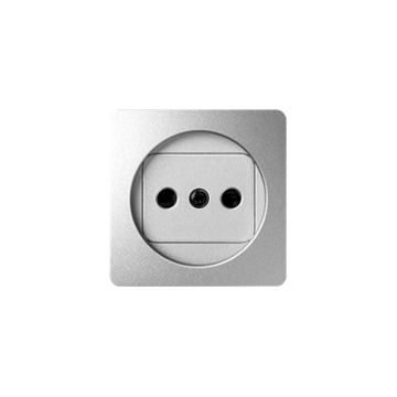Pokrywa do gniazda pojedynczego bez uziemienia aluminium Simon82 Kontakt-Simon 82040-93