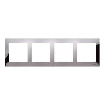 Ramka 4-krotna metalowa ciemna stal, metal Simon54 Premium Kontakt-Simon DR4/67