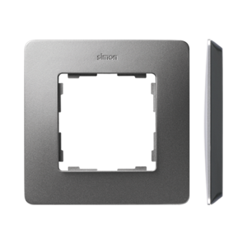 Ramka 1-krotna aluminium Simon82 Detail Kontakt-Simon 8200610-293