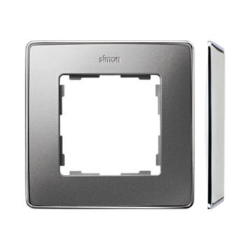 Ramka 1-krotna aluminium zimne Simon82 Detail Kontakt-Simon 8201610-093
