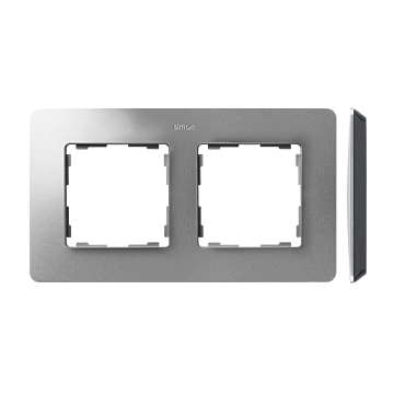 Ramka 2-krotna aluminium Simon82 Detail Kontakt-Simon 8200620-293