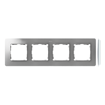 Ramka 4-krotna aluminium Simon82 Detail Kontakt-Simon 8200640-093