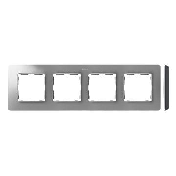 Ramka 4-krotna aluminium Simon82 Detail Kontakt-Simon 8200640-293