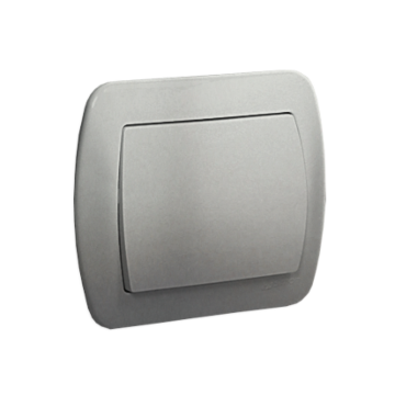 Włącznik jednobiegunowy aluminiowy, metalizowany Simon Akord Kontakt-Simon AW1/26