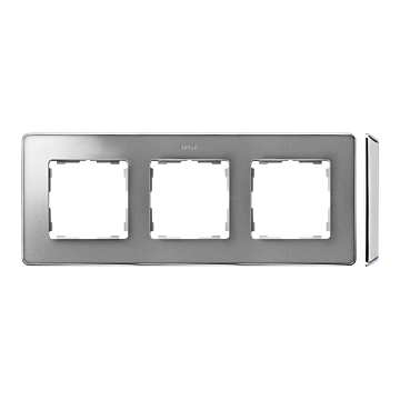 Ramka 3-krotna aluminium zimne Simon82 Detail Kontakt-Simon 8201630-093