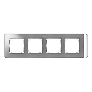 Ramka 4-krotna aluminium zimne Simon82 Detail Kontakt-Simon 8201640-093