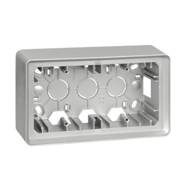 Puszka natynkowa 2-krotna aluminium Simon82 Kontakt-Simon 8200760-093