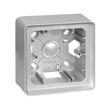 Puszka natynkowa 1-krotna aluminium Simon82 Kontakt-Simon 8200750-093