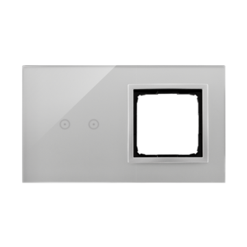 Panel dotykowy 2 moduły srebrna mgła Simon54 Touch Kontakt-Simon DSTR220/71