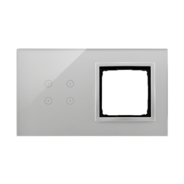 Panel dotykowy 2 moduły srebrna mgła Simon54 Touch Kontakt-Simon DSTR240/71