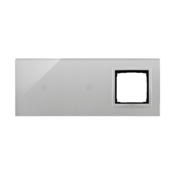 Panel dotykowy 3 moduły srebrna mgła Simon54 Touch Kontakt-Simon DSTR3110/71