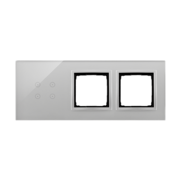 Panel dotykowy 3 moduły srebrna mgła Simon54 Touch Kontakt-Simon DSTR3400/71
