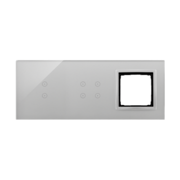 Panel dotykowy 3 moduły srebrna mgła Simon54 Touch Kontakt-Simon DSTR3340/71