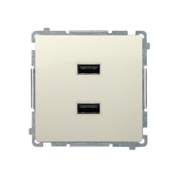 Ładowarka USB podwójna beżowy Basic Kontakt-Simon BMC2USB.01/12