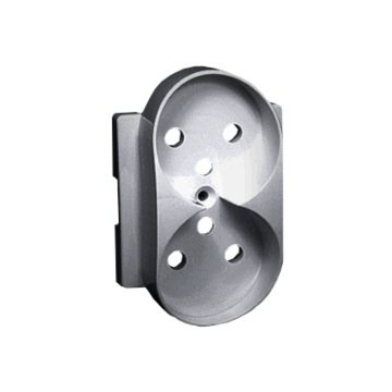 Pokrywa do gniazda podwójnego aluminium zimne Simon82 Kontakt-Simon 82068PDZ-93 Pokrywa do gniazda podwójnego aluminium zimne Simon82 Kontakt-Simon 82068PDZ-93