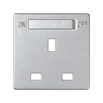 Pokrywa do gniazda standard brytyjski z włącznikiem aluminium Simon82 Kontakt-Simon 8200046-093