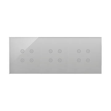 Panel dotykowy 3 moduły srebrna mgła Simon54 Touch Kontakt-Simon DSTR3444/71