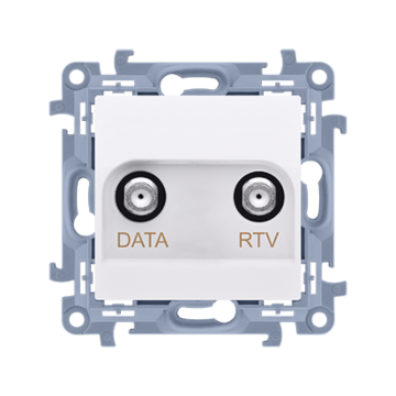 Gniazdo antenowe RTV-DATA biały Simon10 Kontakt-Simon CAD1.01/11 Gniazdo antenowe RTV-DATA biały Simon10 Kontakt-Simon CAD1.01/11