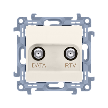 Gniazdo antenowe RTV-DATA kremowy Simon10 Kontakt-Simon CAD1.01/41