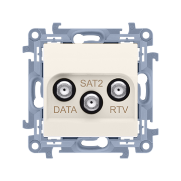 Gniazdo antenowe RTV-DATA-SAT kremowy Simon10 Kontakt-Simon CADSATF.01/41