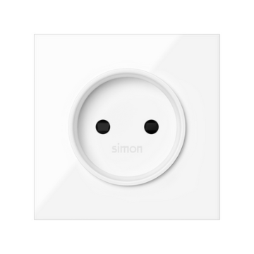 Pokrywa do gniazda bez uziemienia biały Simon100 Kontakt-Simon 10000040-130
