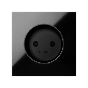 Pokrywa do gniazda bez uziemienia czarny Simon100 Kontakt-Simon 10000040-138